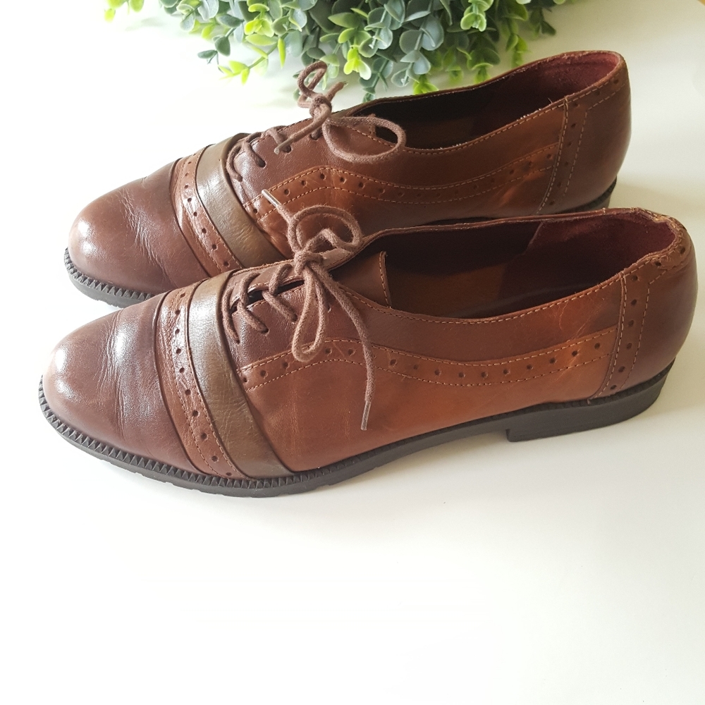 Vintage Leather Euro Club Oxford Loafers